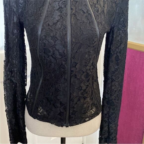 Alexis Elegant Black Lace Women's Jacket, S - Picture 4 of 11